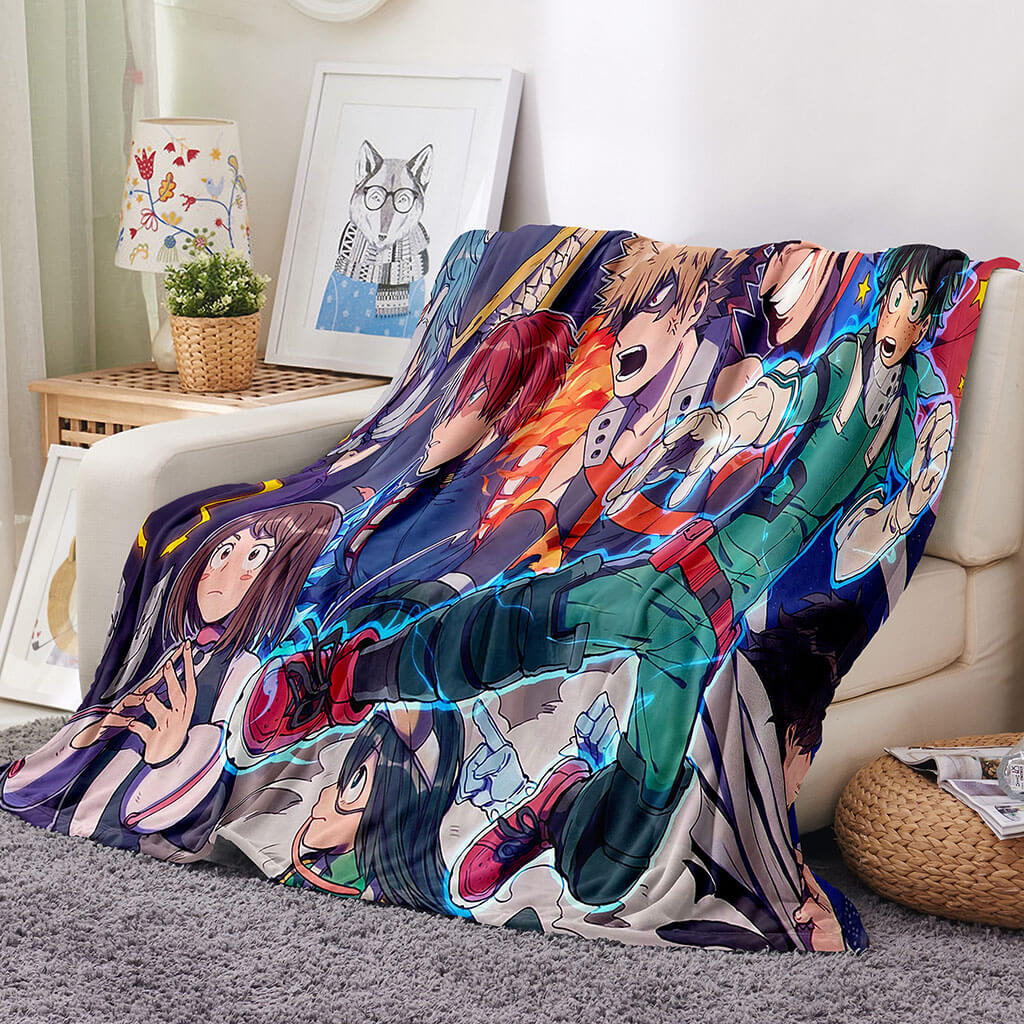 2024 NEW My Hero Academia Blanket Flannel Throw Room Decoration