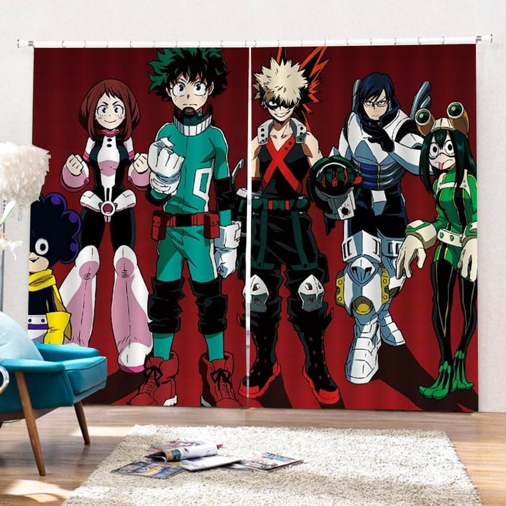 2024 NEW My Hero Academia Curtains Cosplay Blackout Window Drapes for Room Decoration