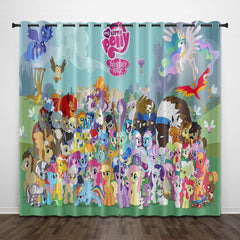 2024 NEW My Little Pony Curtains Pattern Blackout Window Drapes