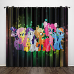 2024 NEW My Little Pony Curtains Pattern Blackout Window Drapes