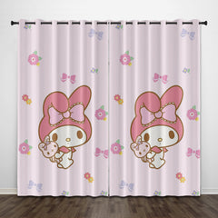 2024 NEW My Melody Curtains Pattern Blackout Window Drapes