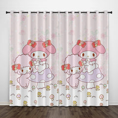 2024 NEW My Melody Curtains Pattern Blackout Window Drapes