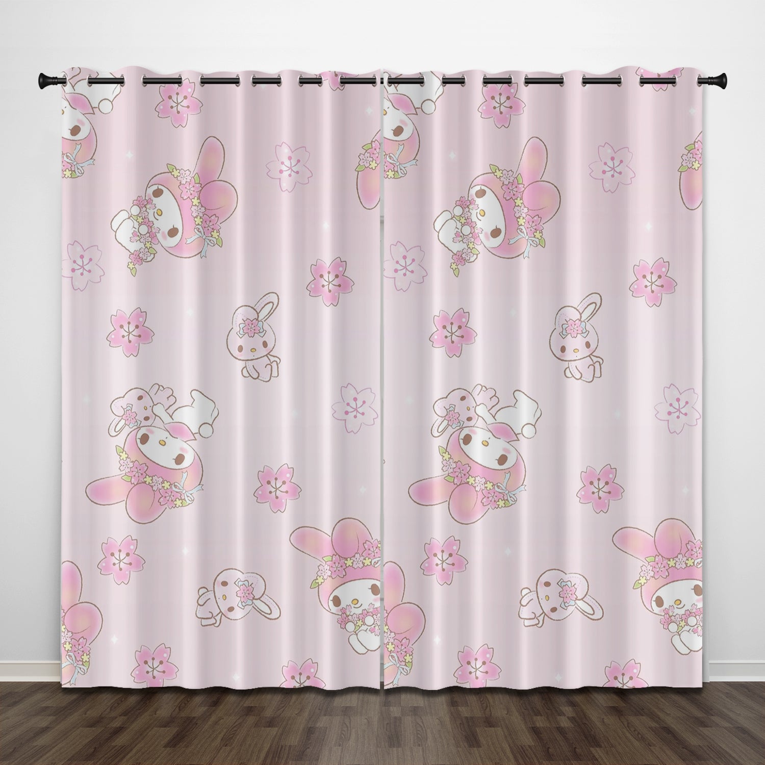 2024 NEW My Melody Curtains Pattern Blackout Window Drapes