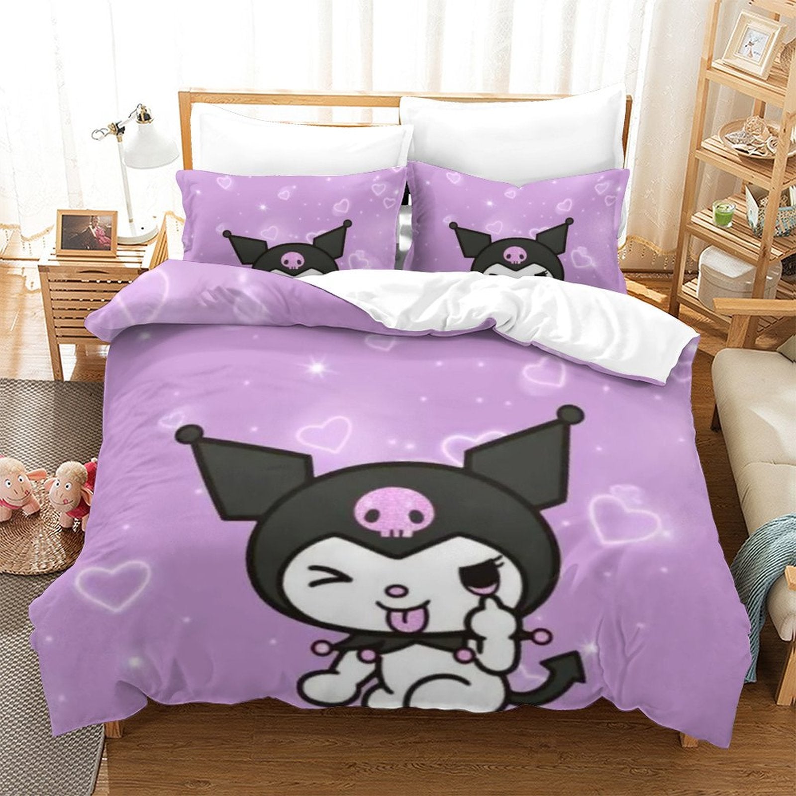 2024 NEW My Melody Kuromi Bedding Set Quilt Cover Without Filler