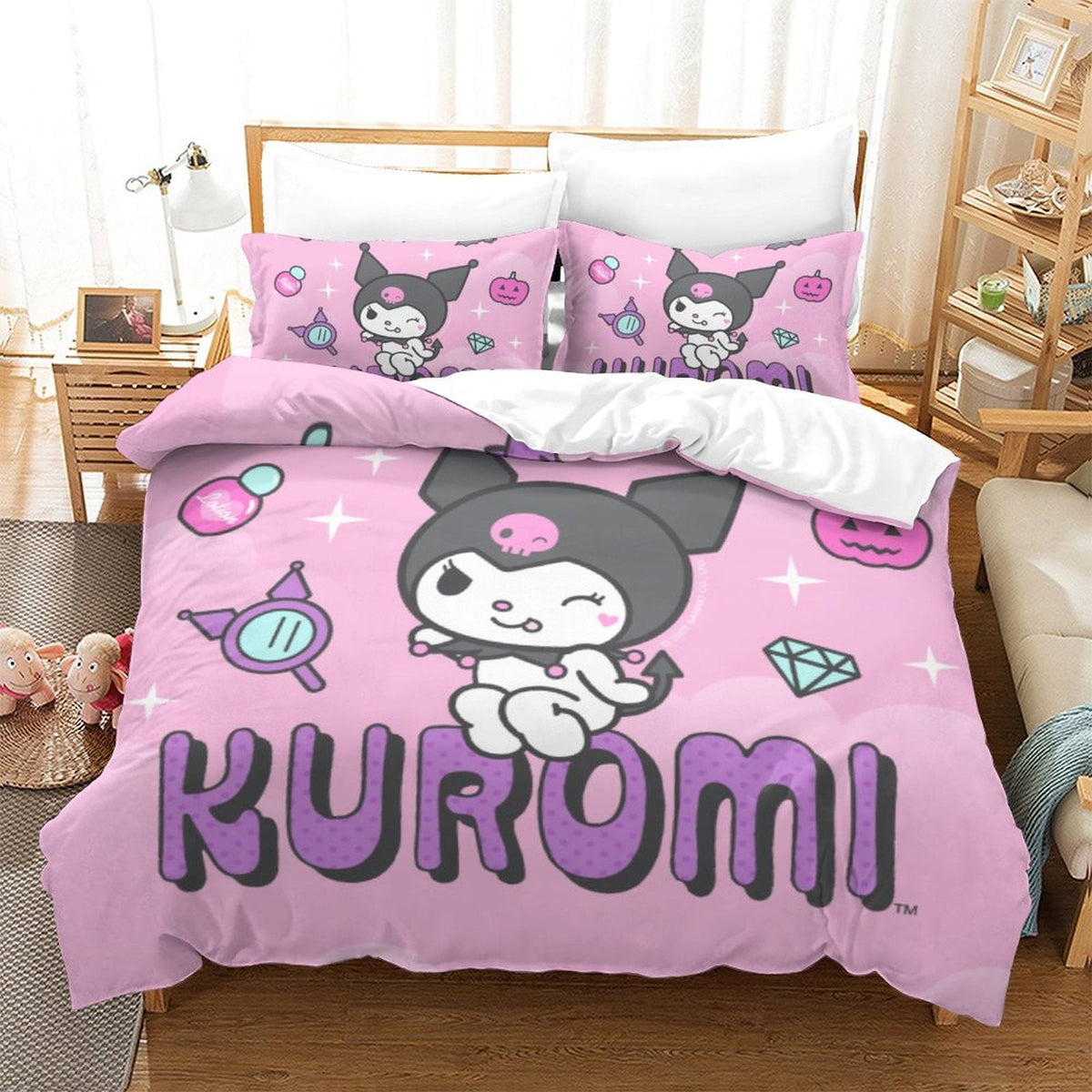 2026 NEW My Melody Kuromi Bedding Set Quilt Cover Without Filler