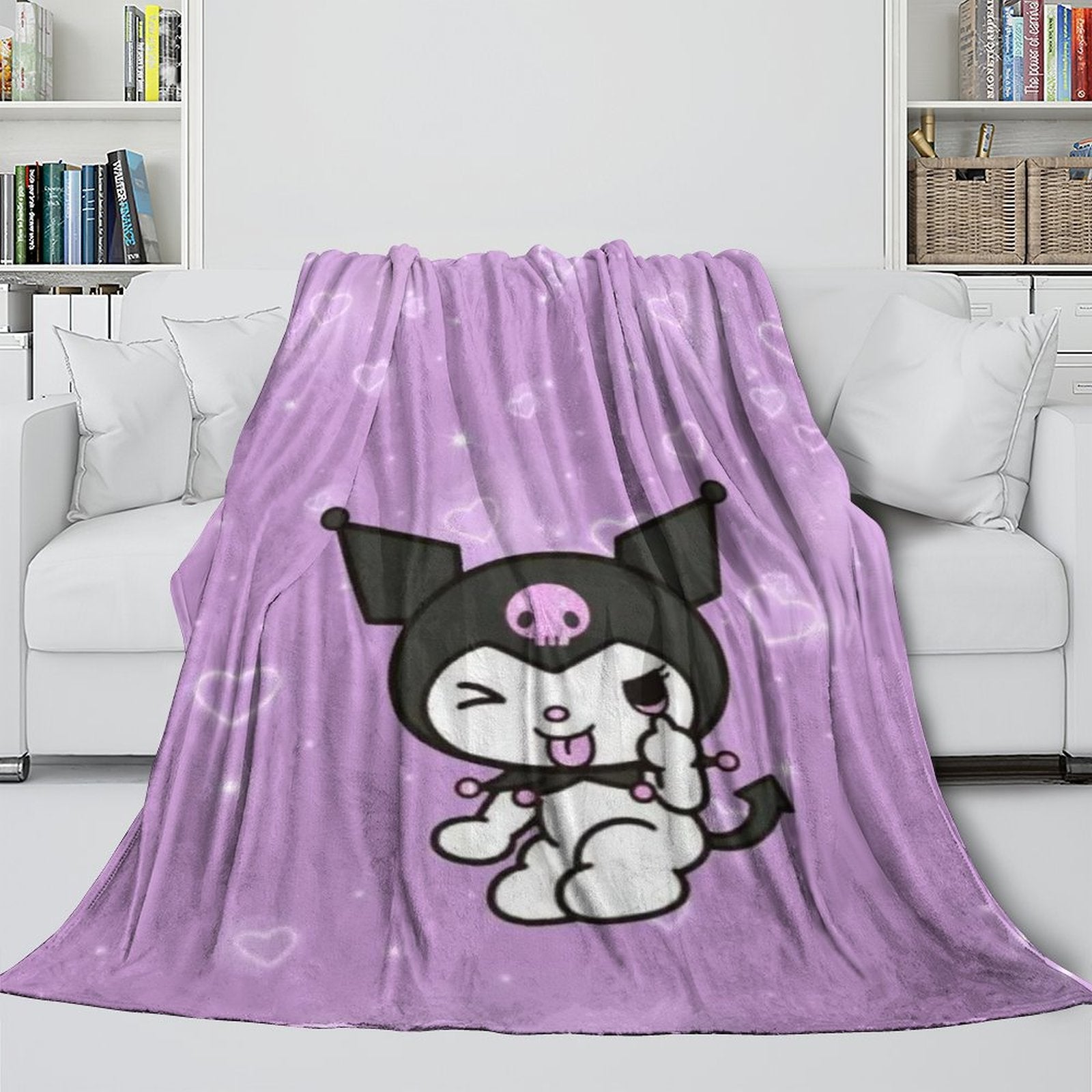 2024 NEW My Melody Kuromi Blanket Flannel Throw Room Decoration