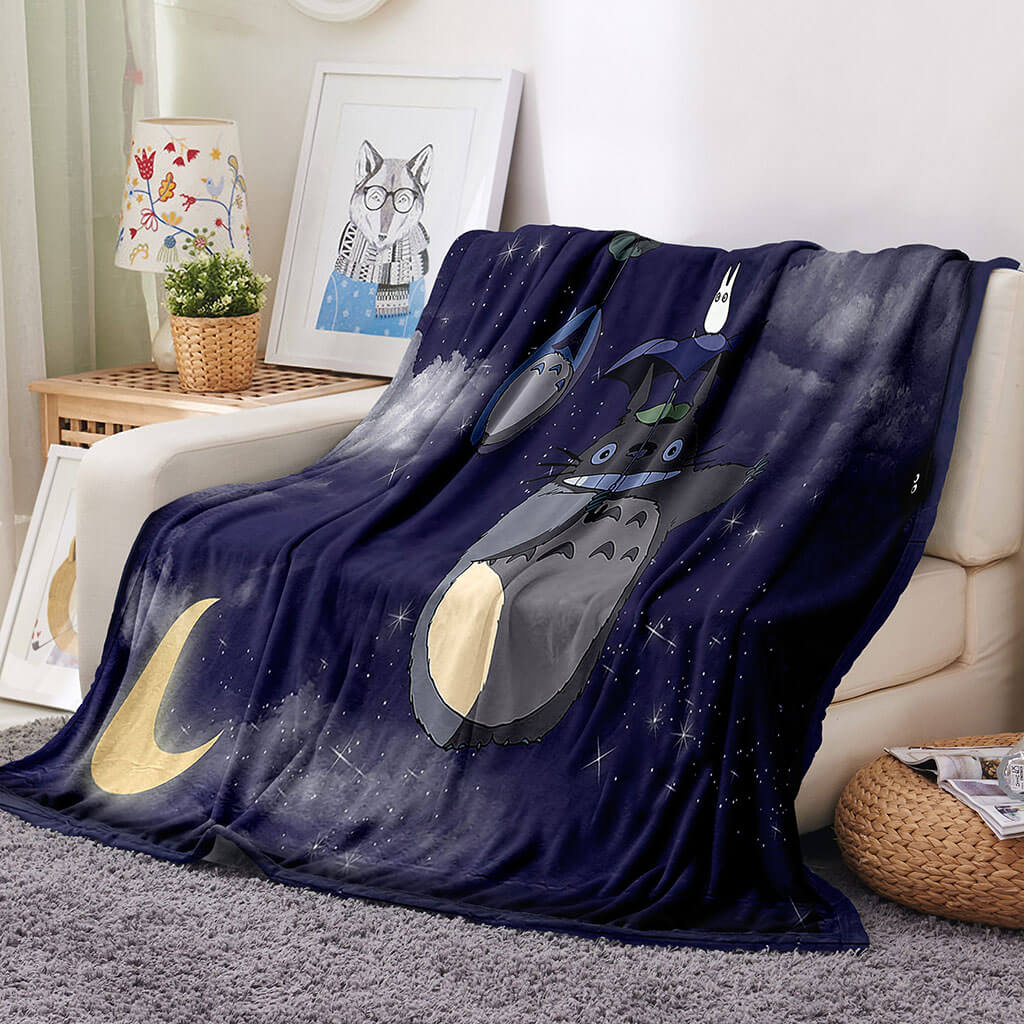 2024 NEW My Neighbour Totoro Blanket Flannel Throw Room Decoration