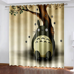 2024 NEW My Neighbour Totoro Curtains Pattern Blackout Window Drapes
