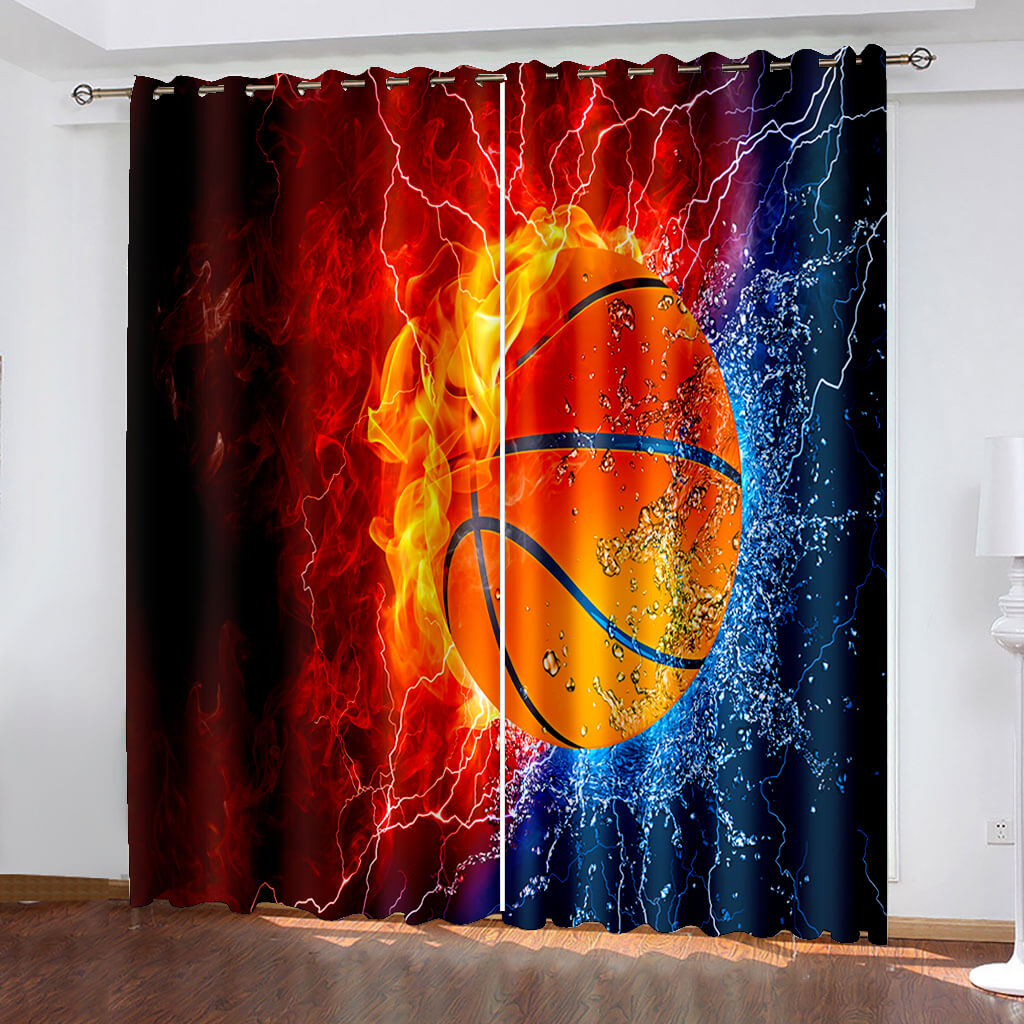 2024 NEW NBA Basketball Curtains Blackout Window Drapes