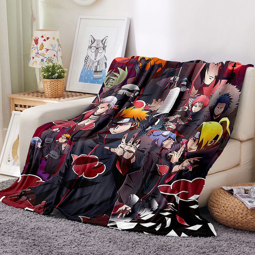 2025 NEW Naruto Blanket Flannel Throw Room Decoration