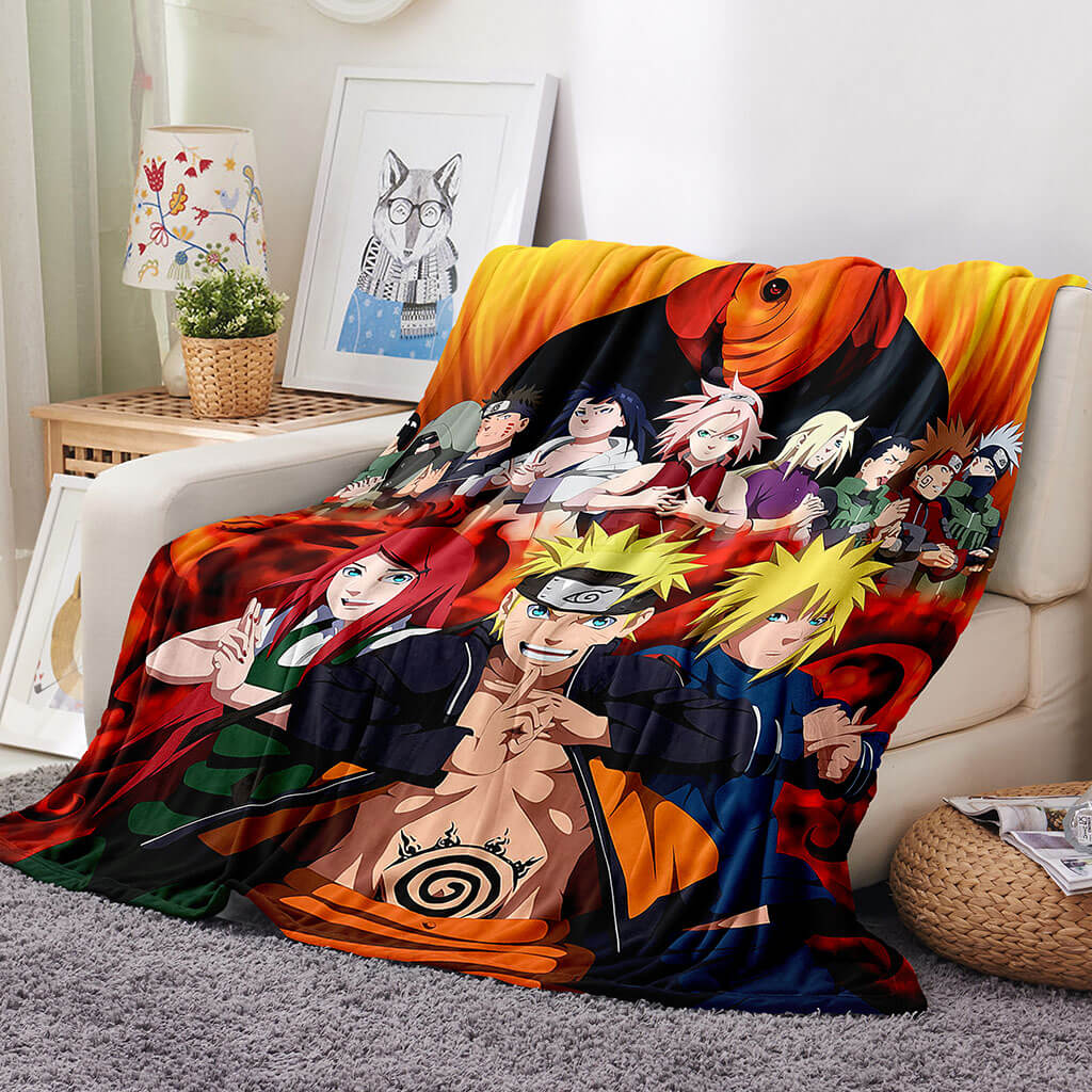 2025 NEW Naruto Blanket Flannel Throw Room Decoration