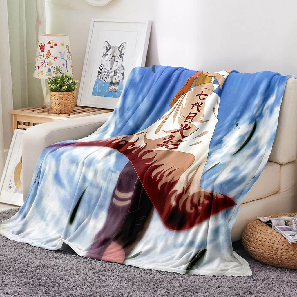 2024 NEW Naruto Namikaze Minato Kakashi Blanket Flannel Throw Room Decoration