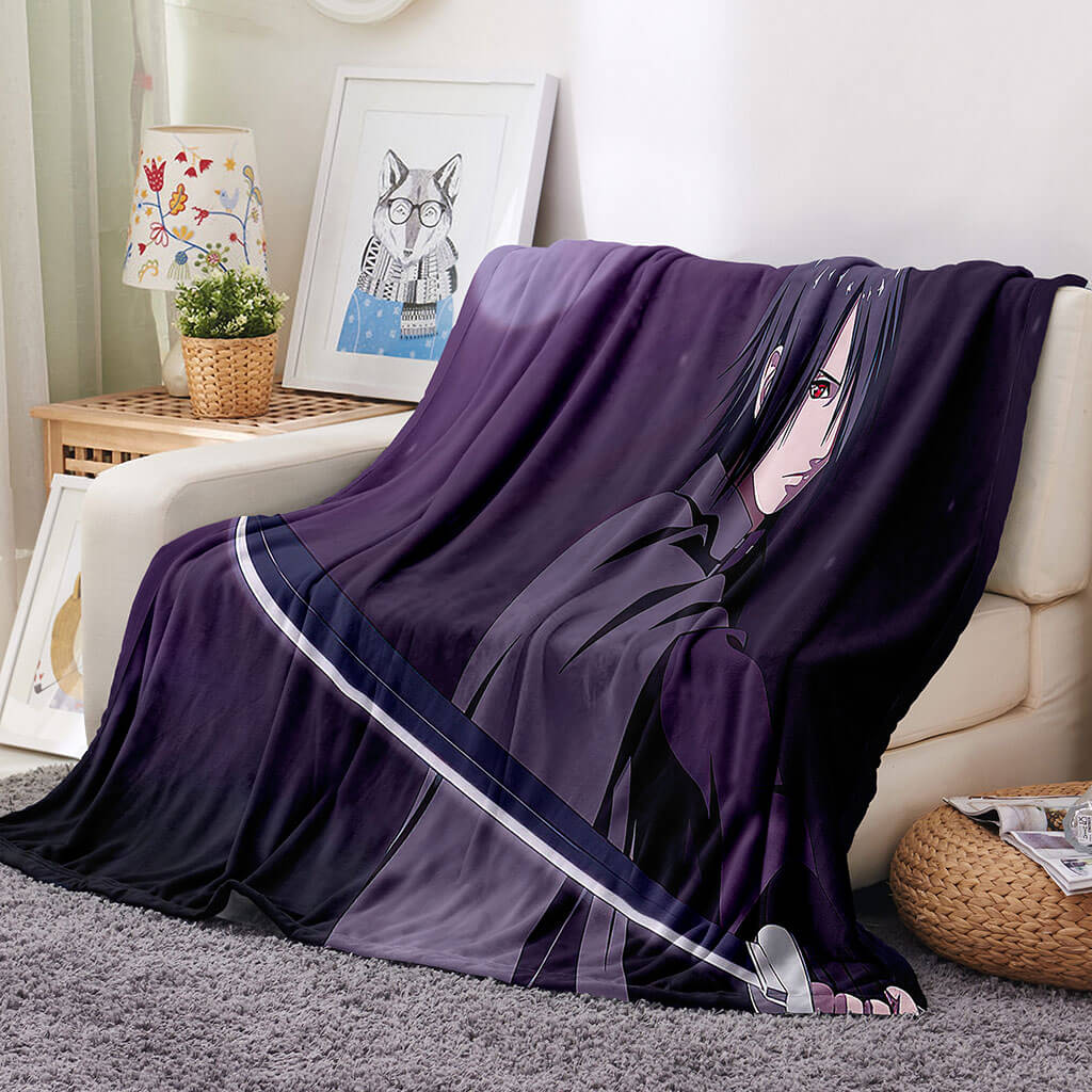 2024 NEW Naruto Uchiha Sasuke Blanket Flannel Throw Room Decoration