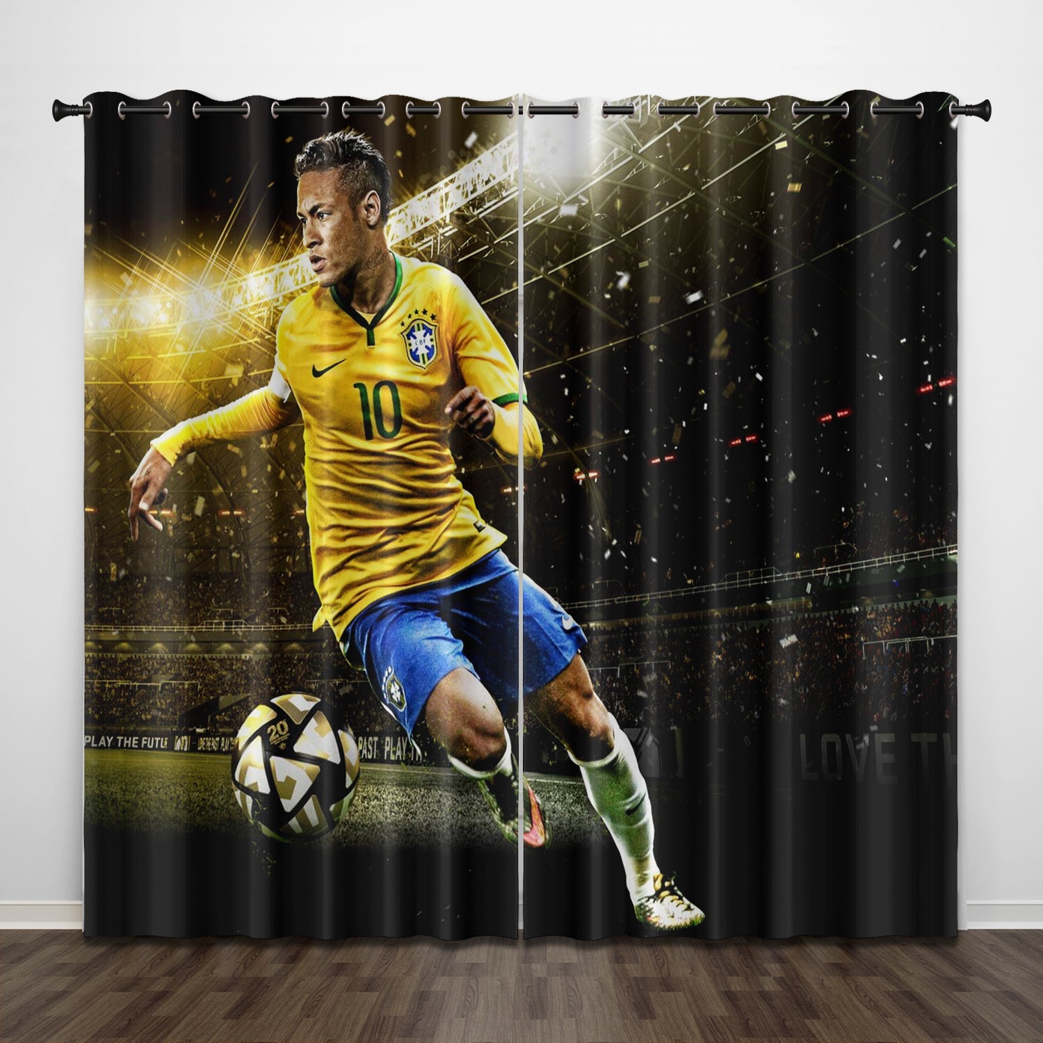 2024 NEW Neymar Curtains Pattern Blackout Window Drapes