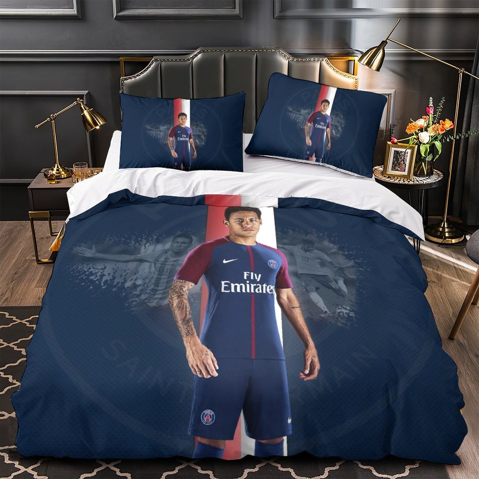 2025 NEW Neymar Pattern Bedding Set Quilt Cover Without Filler