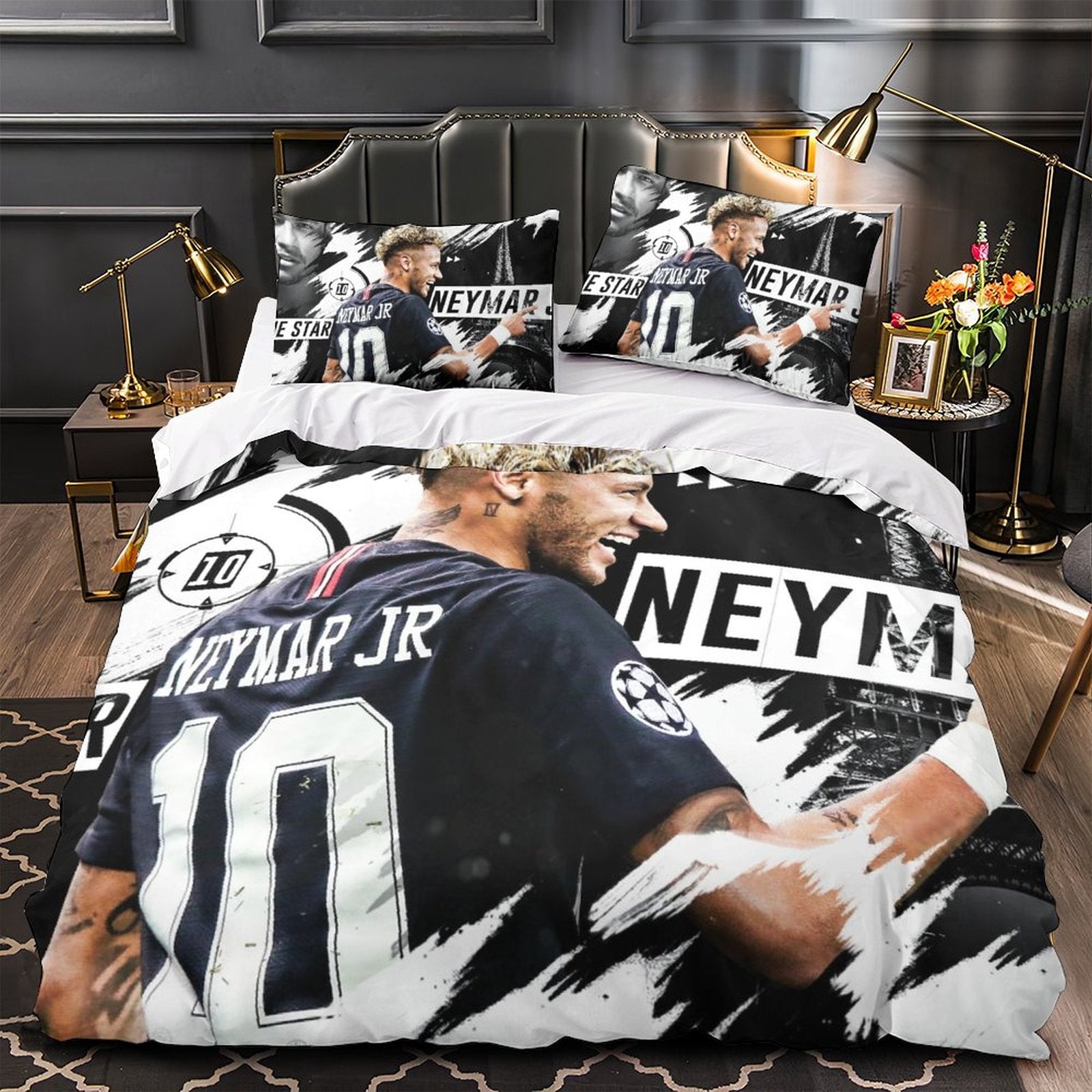 2025 NEW Neymar Pattern Bedding Set Quilt Cover Without Filler