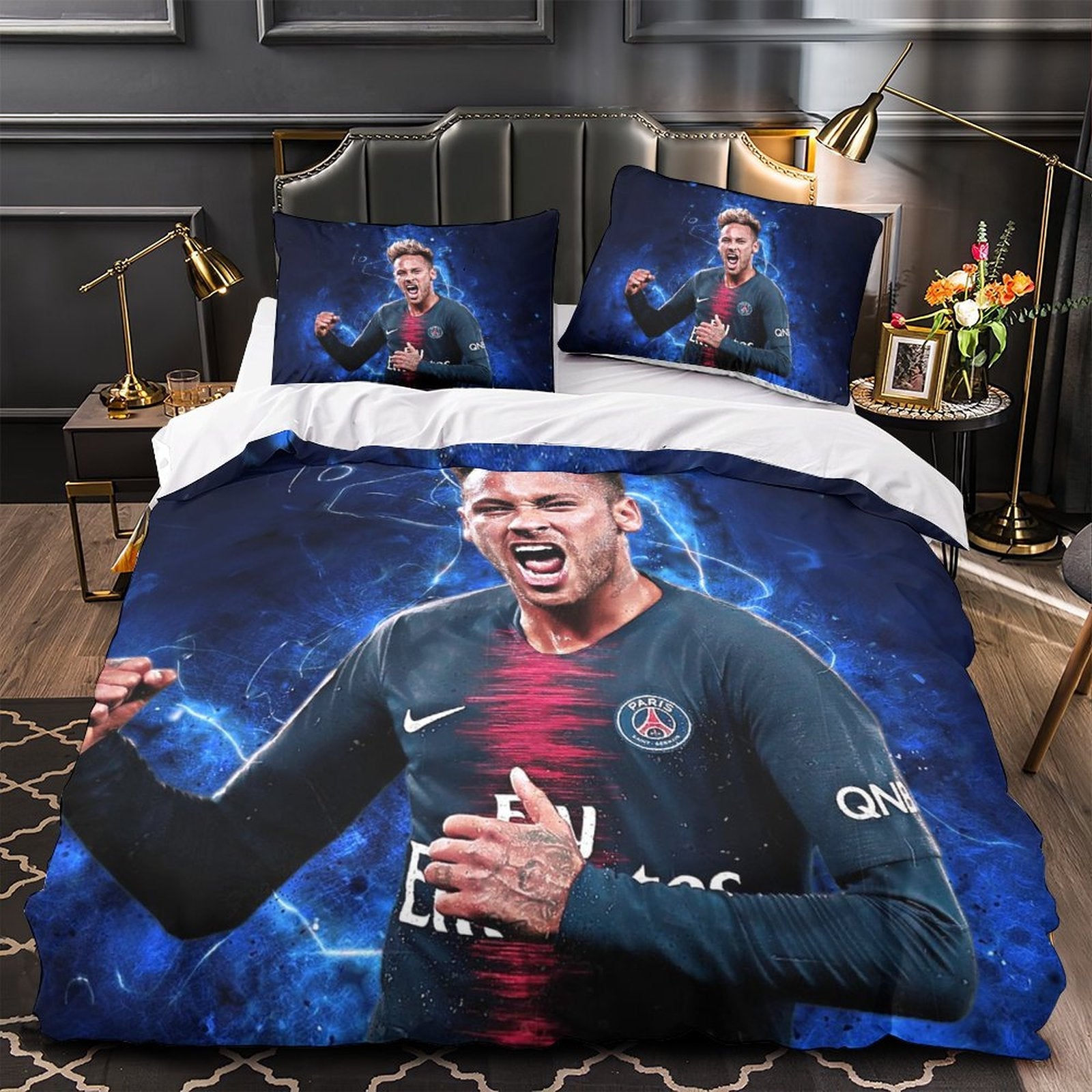2025 NEW Neymar Pattern Bedding Set Quilt Cover Without Filler