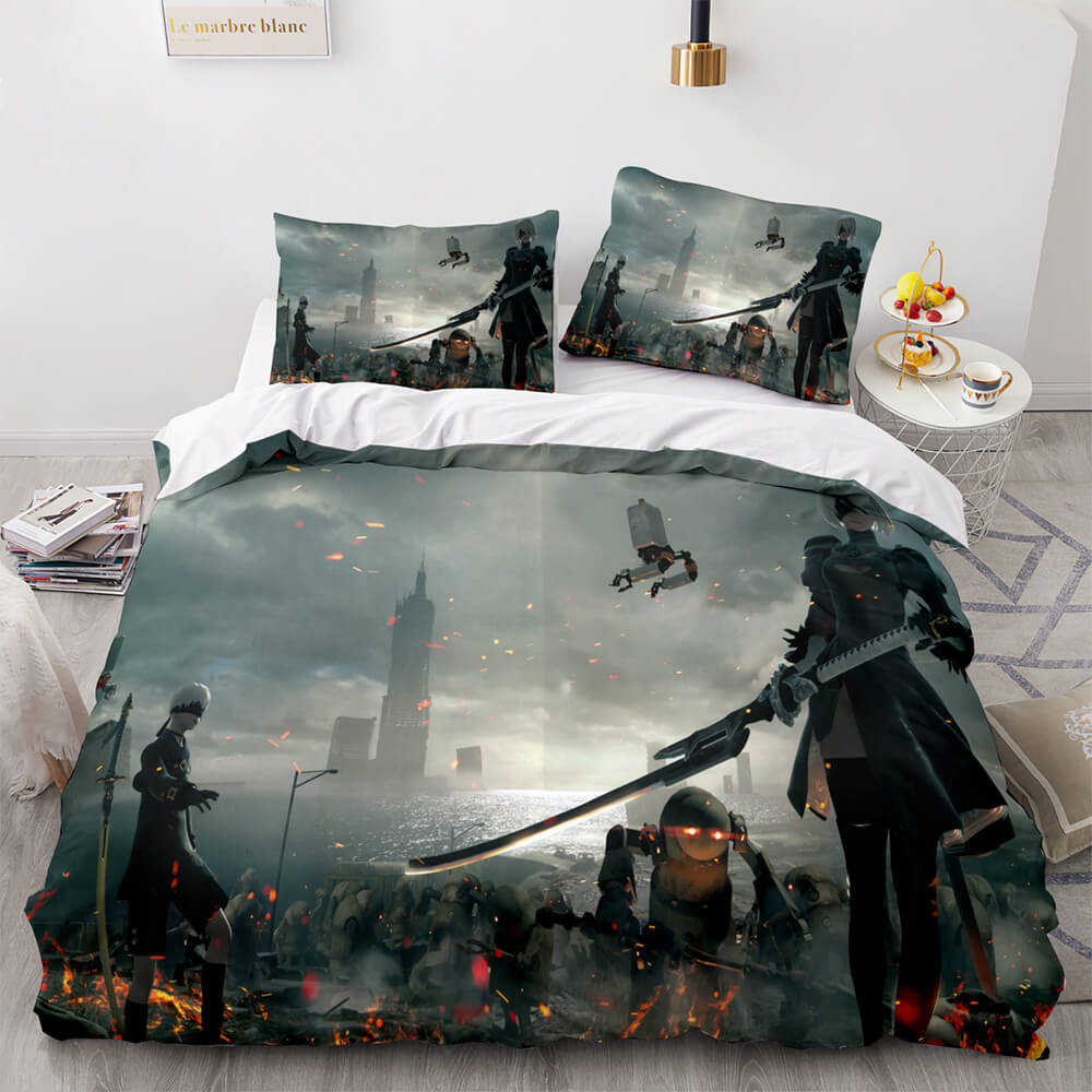 2024 NEW NieR Automata Cosplay 3 Piece Bedding Set Quilt Covers Without Filler