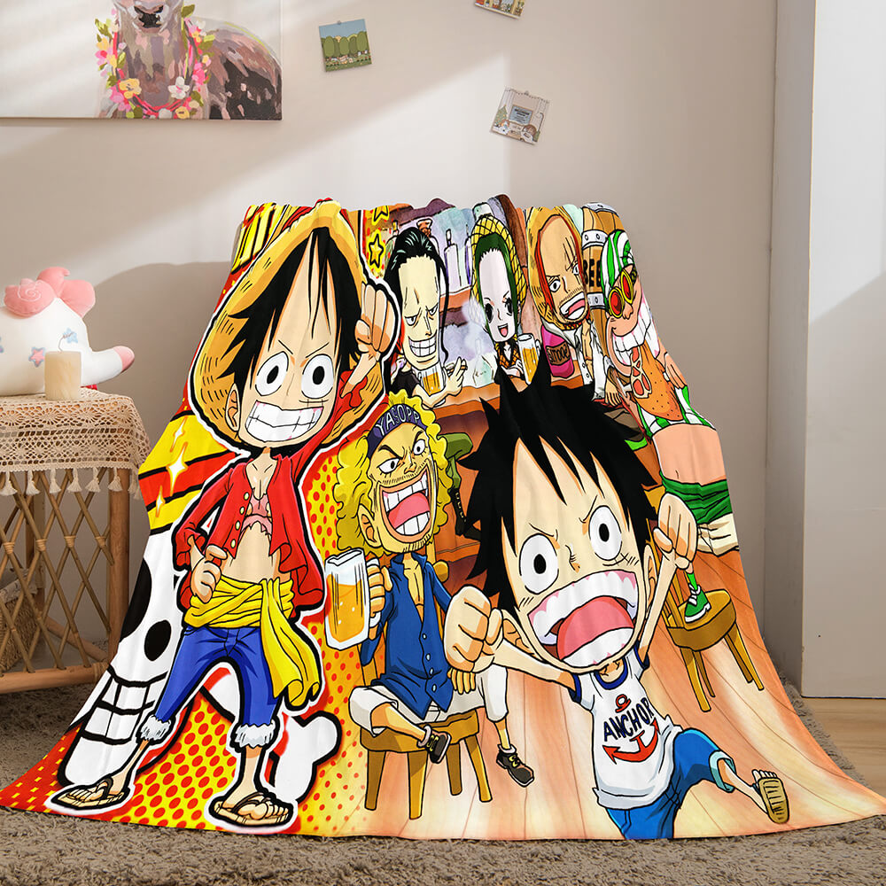 2024 NEW ONE PIECE Cosplay Soft Flannel Fleece Throw Blanket