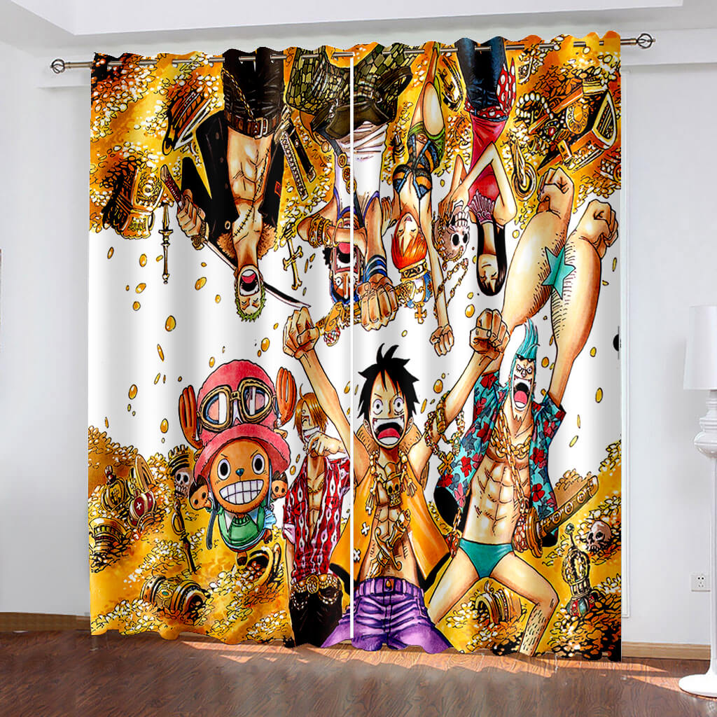 2025 NEW ONE PIECE Curtains Pattern Blackout Window Drapes