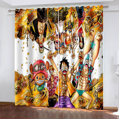 2025 NEW ONE PIECE Curtains Pattern Blackout Window Drapes