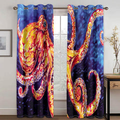 2024 NEW Octopus Curtains Blackout Window Treatments Drapes for Room Decoration