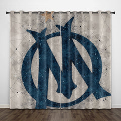 2025 NEW Olympique de Marseille Curtains Pattern Blackout Window Drapes
