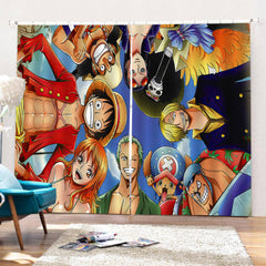 2025 NEW One Piece Curtains Cosplay Blackout Window Drapes for Room Decorations