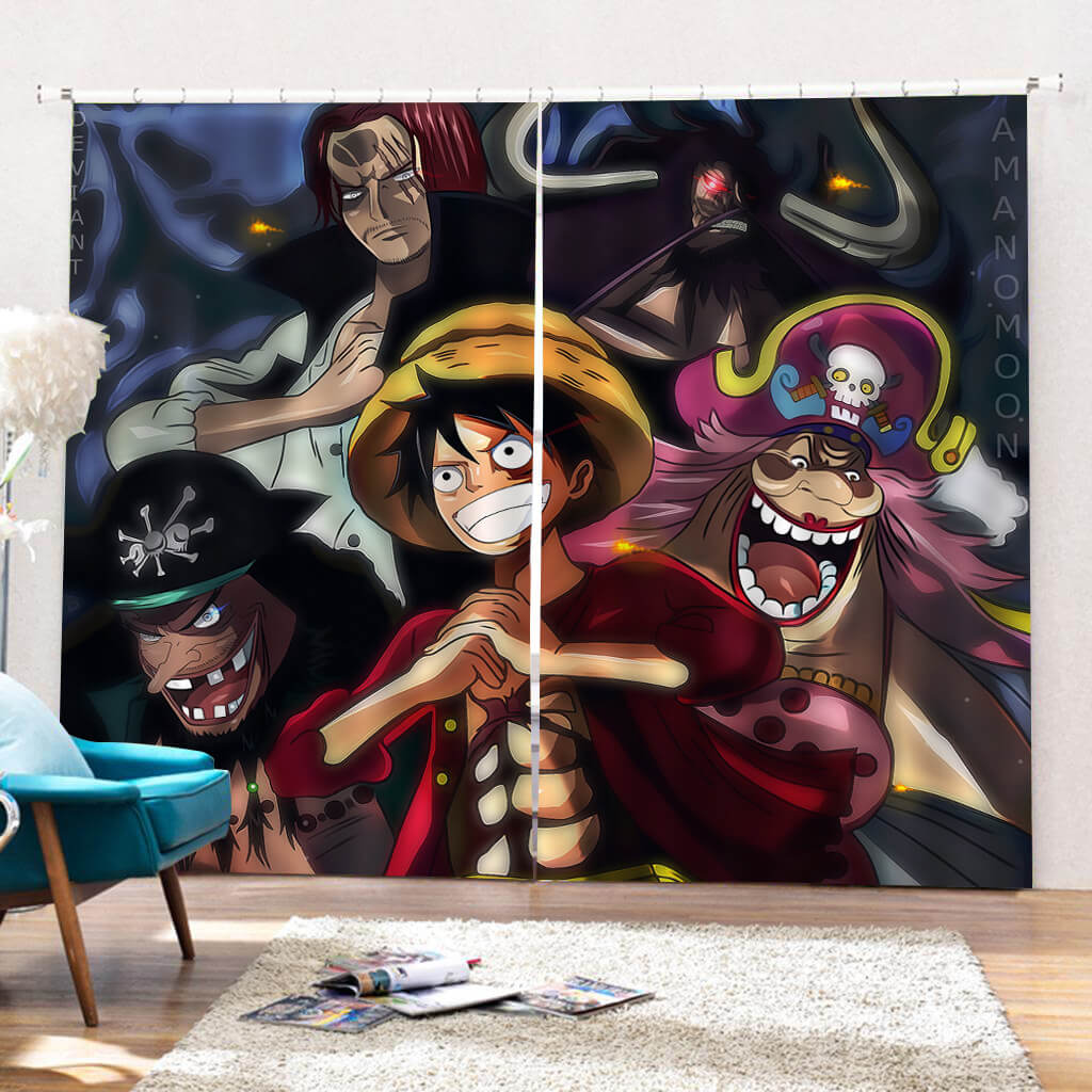 2025 NEW One Piece Curtains Cosplay Blackout Window Drapes for Room Decorations