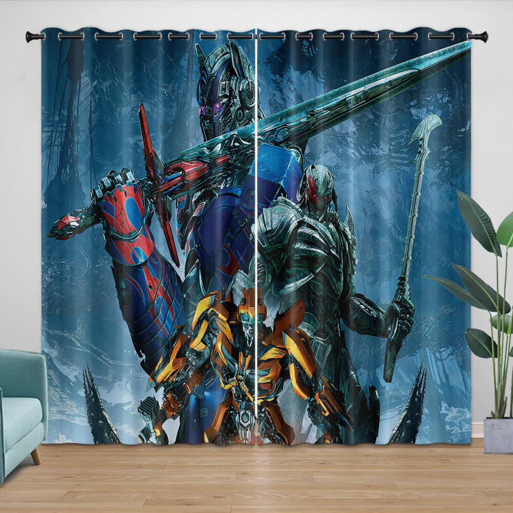 2024 NEW Optimus Prime Curtains Pattern Blackout Window Drapes