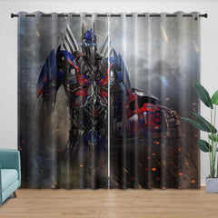 2024 NEW Optimus Prime Curtains Pattern Blackout Window Drapes