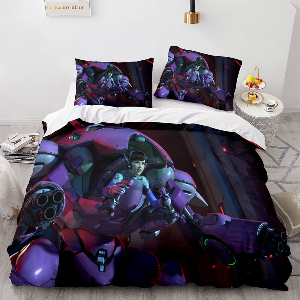 2025 NEW Overwatch Cosplay 3 Piece Bedding Sets Quilt Covers Without Filler