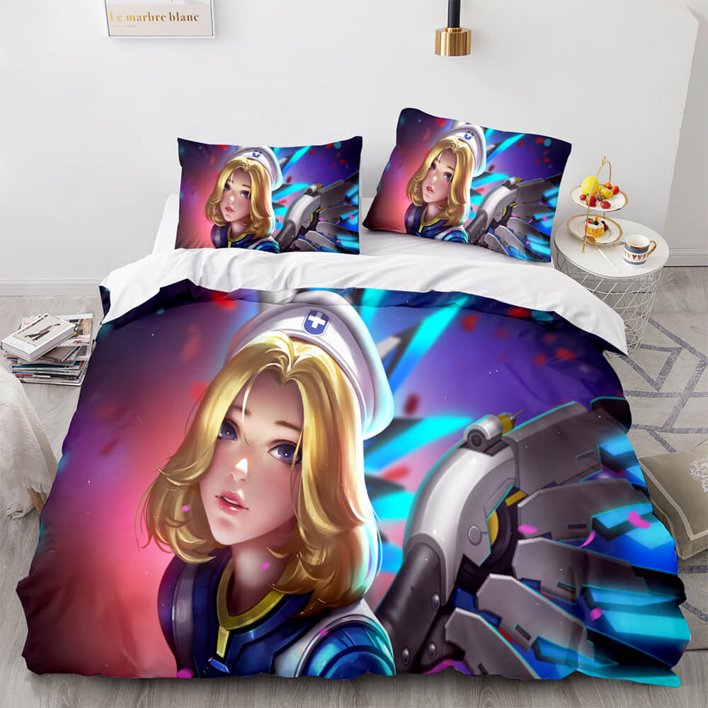 2025 NEW Overwatch Cosplay 3 Piece Bedding Sets Quilt Covers Without Filler