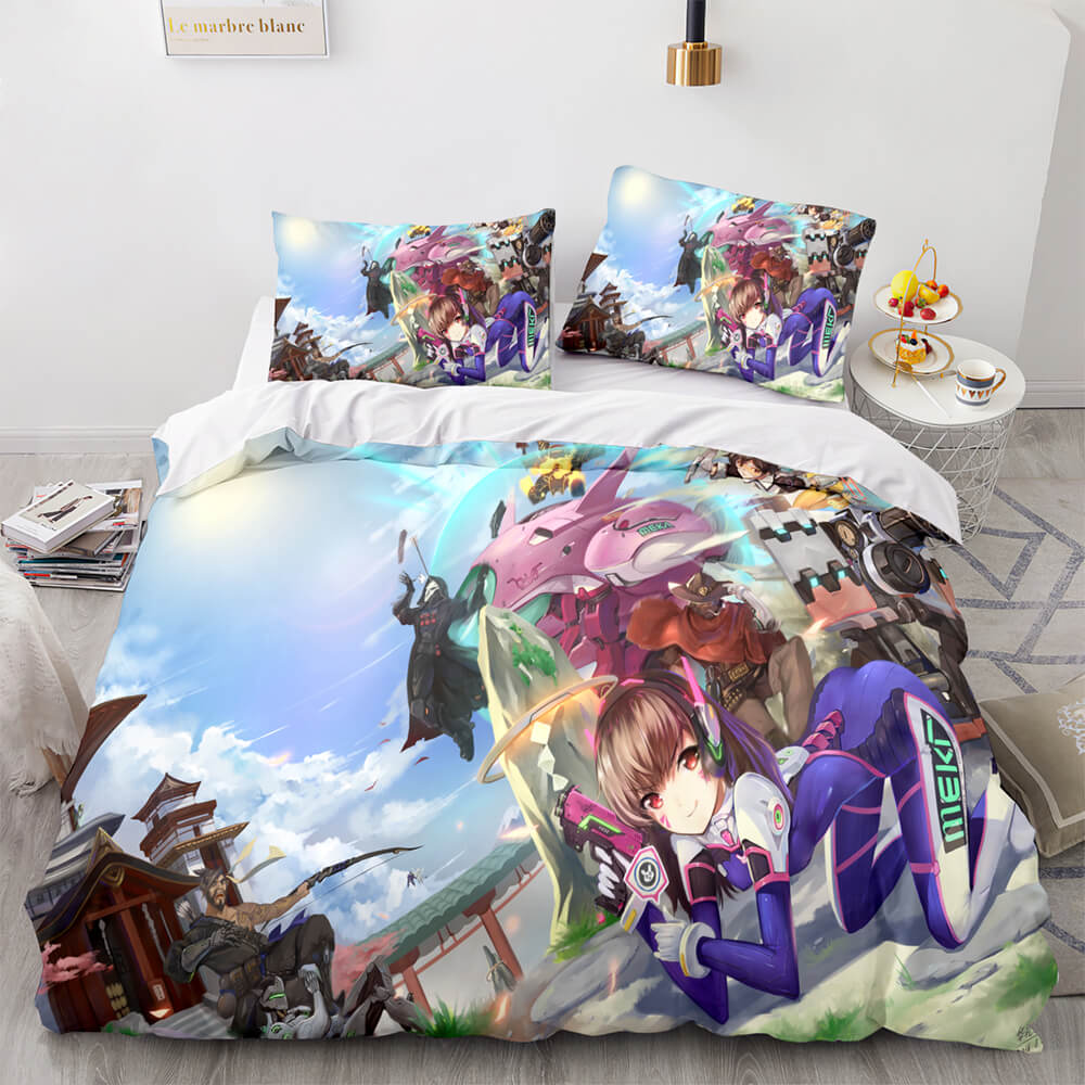 2025 NEW Overwatch Cosplay 3 Piece Bedding Sets Quilt Covers Without Filler