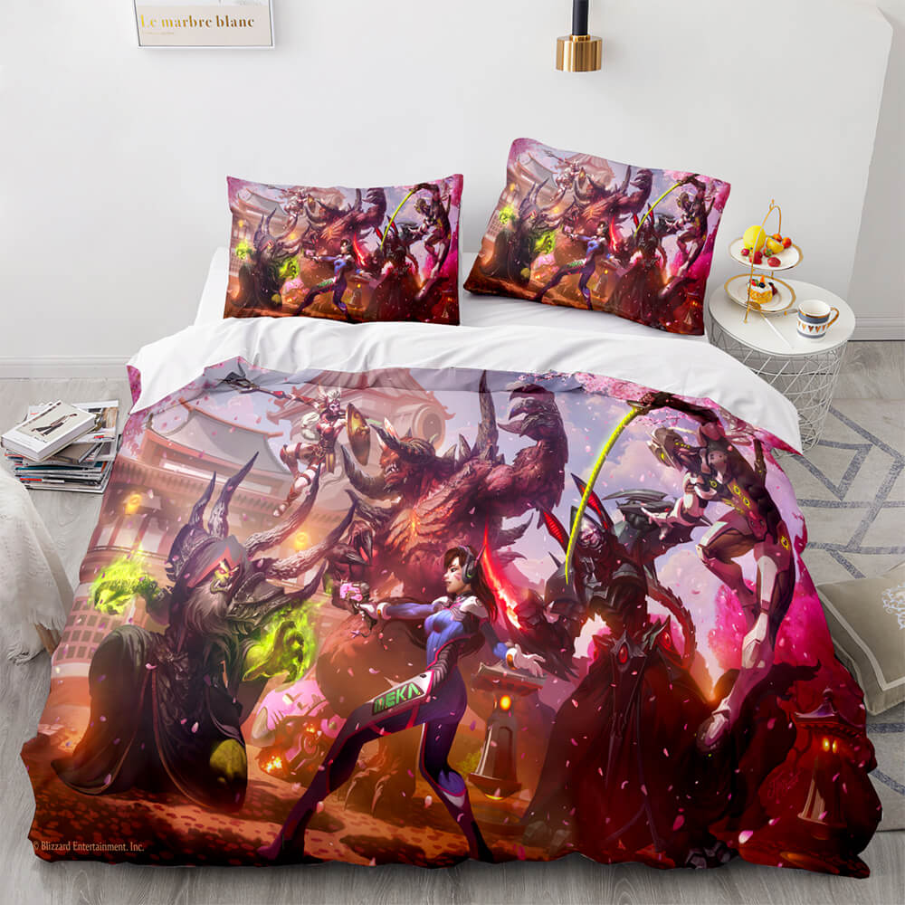 2025 NEW Overwatch Cosplay 3 Piece Bedding Sets Quilt Covers Without Filler