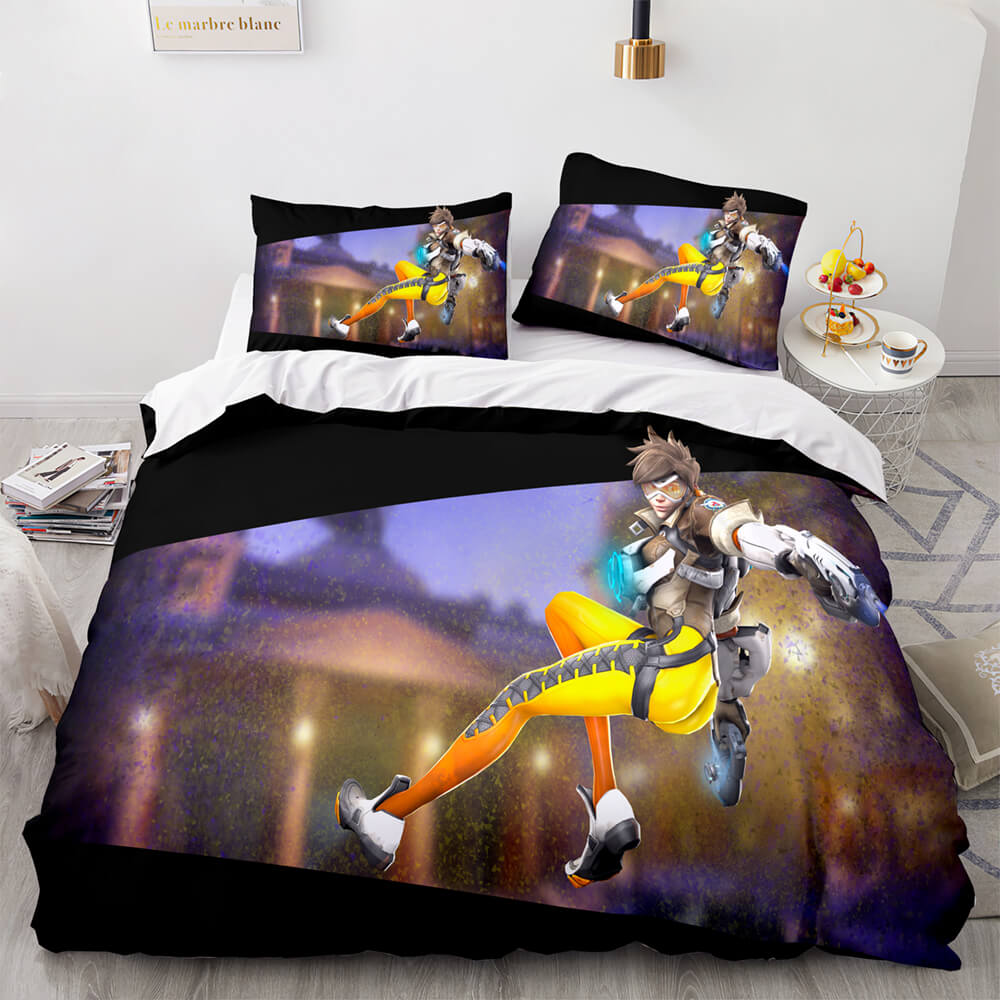 2025 NEW Overwatch Cosplay 3 Piece Bedding Sets Quilt Covers Without Filler