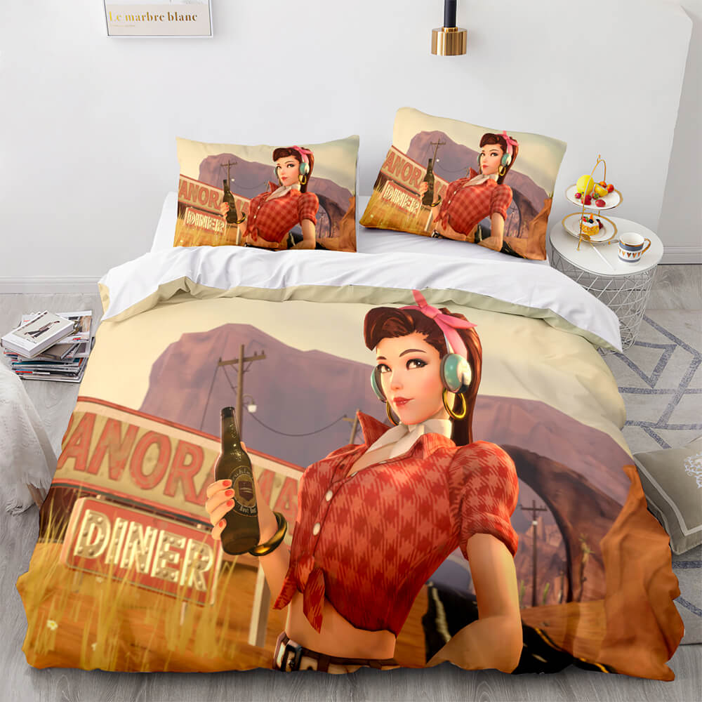 2025 NEW Overwatch Cosplay 3 Piece Bedding Sets Quilt Covers Without Filler