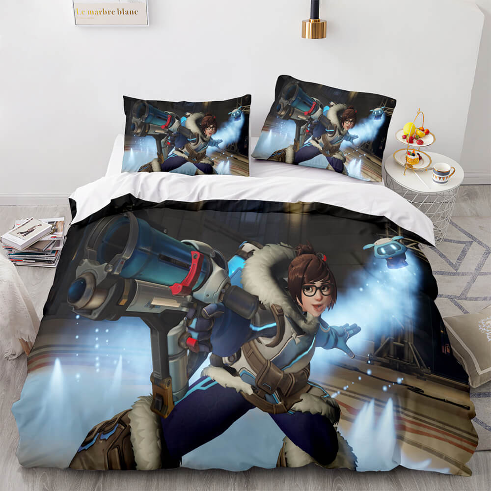 2025 NEW Overwatch Cosplay 3 Piece Bedding Sets Quilt Covers Without Filler