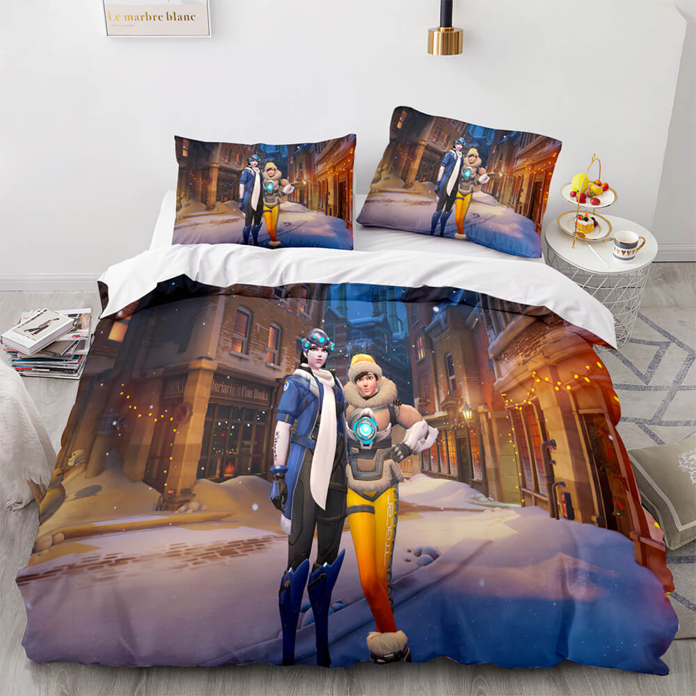 2025 NEW Overwatch Cosplay 3 Piece Bedding Sets Quilt Covers Without Filler