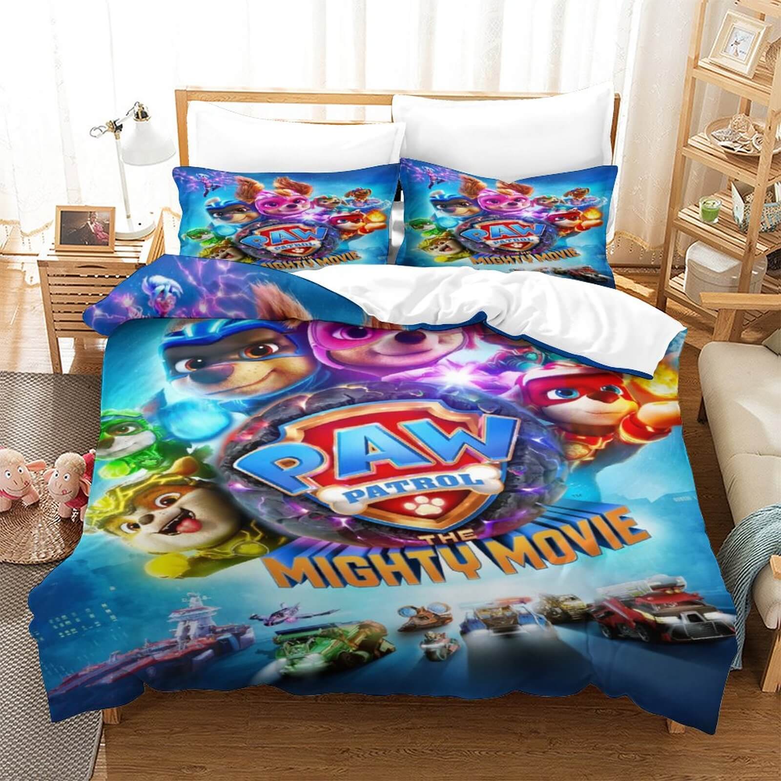 2024 NEW PAW Patrol The Mighty Movie Bedding Set Quilt Duvet Cover Without Filler