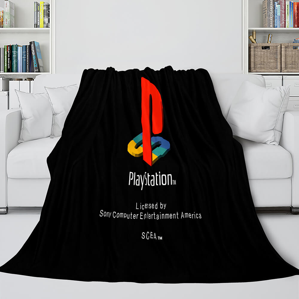 2024 NEW PS4 Gamepad Flannel Blanket Throw Room Decoration