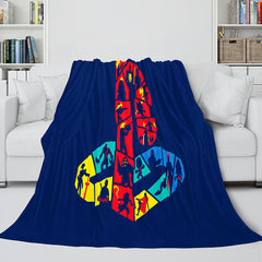 2024 NEW PS4 Gamepad Flannel Blanket Throw Room Decoration