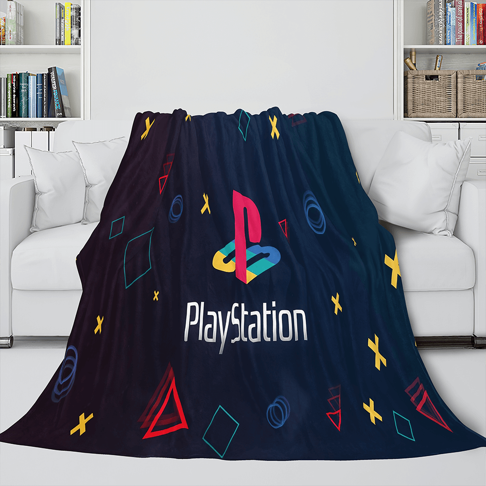 2024 NEW PS4 Gamepad Flannel Blanket Throw Room Decoration