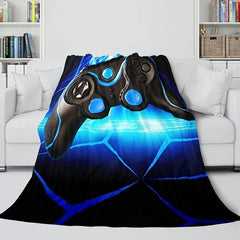 2024 NEW PS4 Gamepad Flannel Blanket Throw Room Decoration