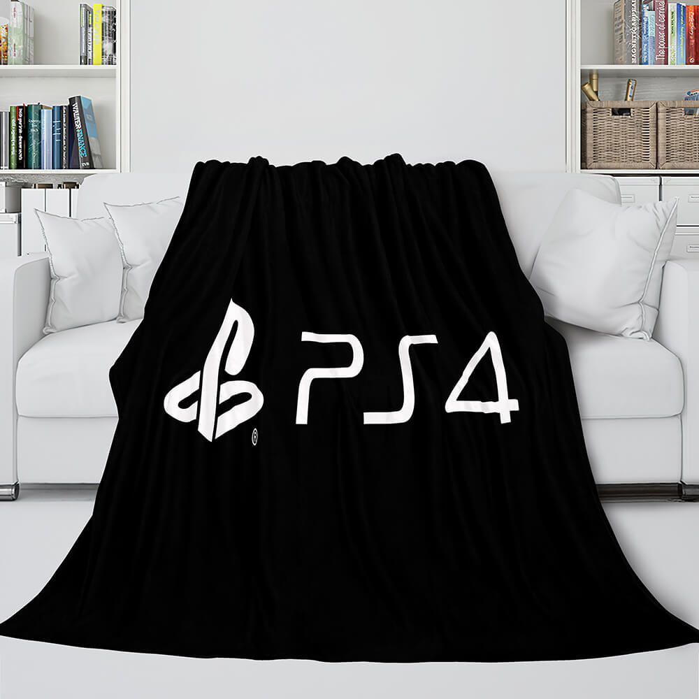 2024 NEW PS4 Gamepad Flannel Blanket Throw Room Decoration