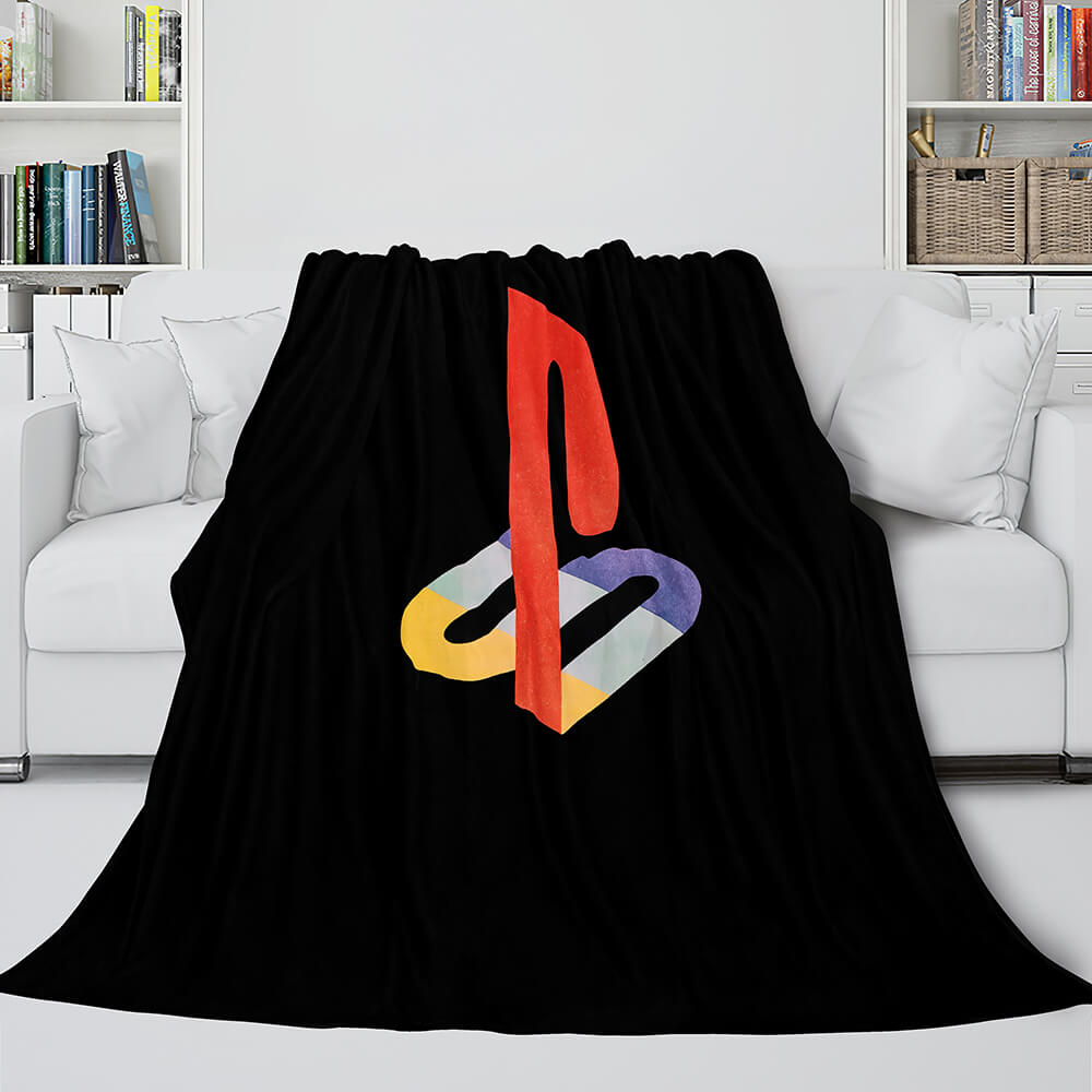 2024 NEW PS4 Gamepad Flannel Blanket Throw Room Decoration