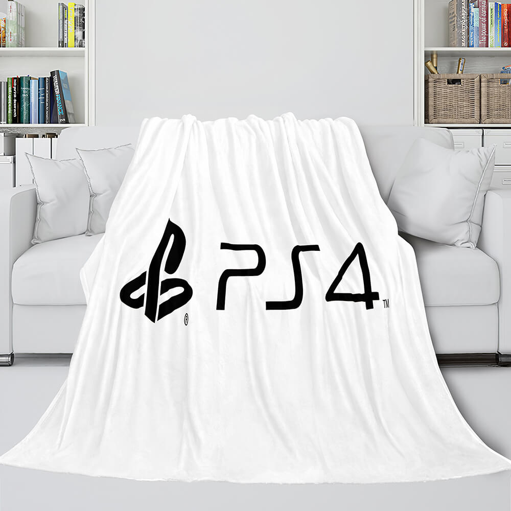 2024 NEW PS4 Gamepad Flannel Blanket Throw Room Decoration