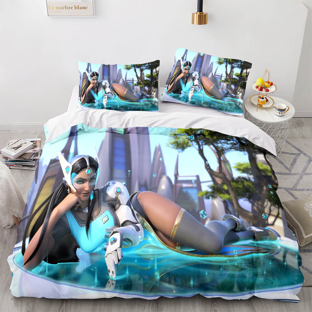 2025 NEW PS4 Overwatch Pattern Bedding Set Quilt Covers Room Decoration