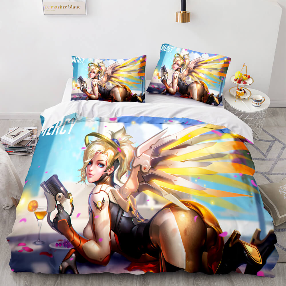 2025 NEW PS4 Overwatch Pattern Bedding Set Quilt Covers Room Decoration