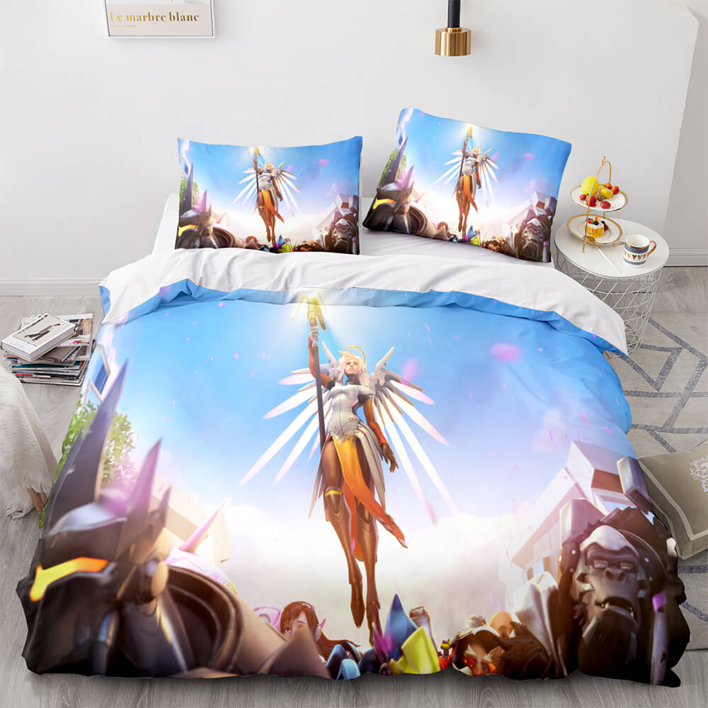 2025 NEW PS4 Overwatch Pattern Bedding Set Quilt Covers Room Decoration